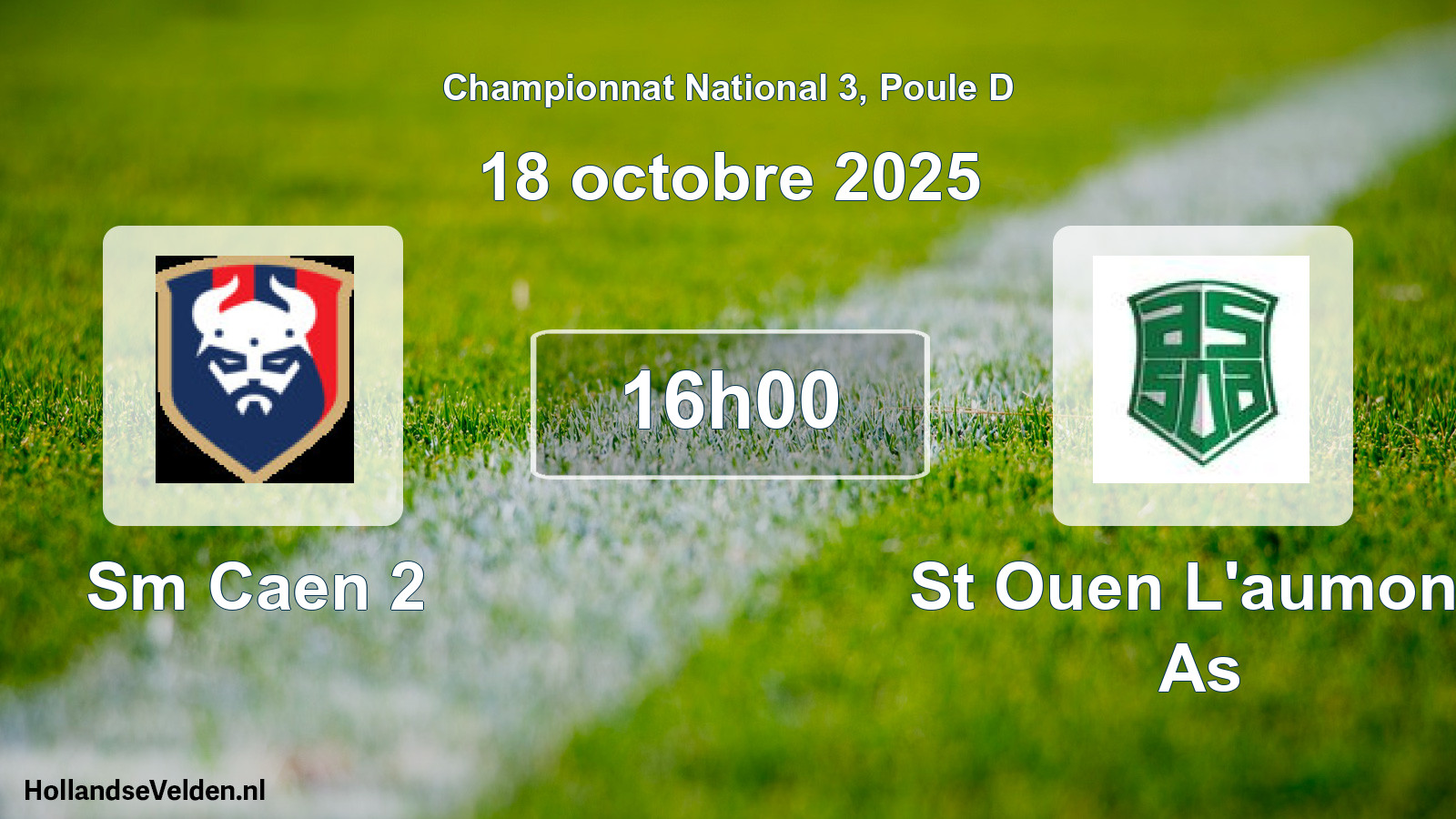 Geplande wedstrijd: Sm Caen 2 - St Ouen L'aumone As (18 oktober 2025)