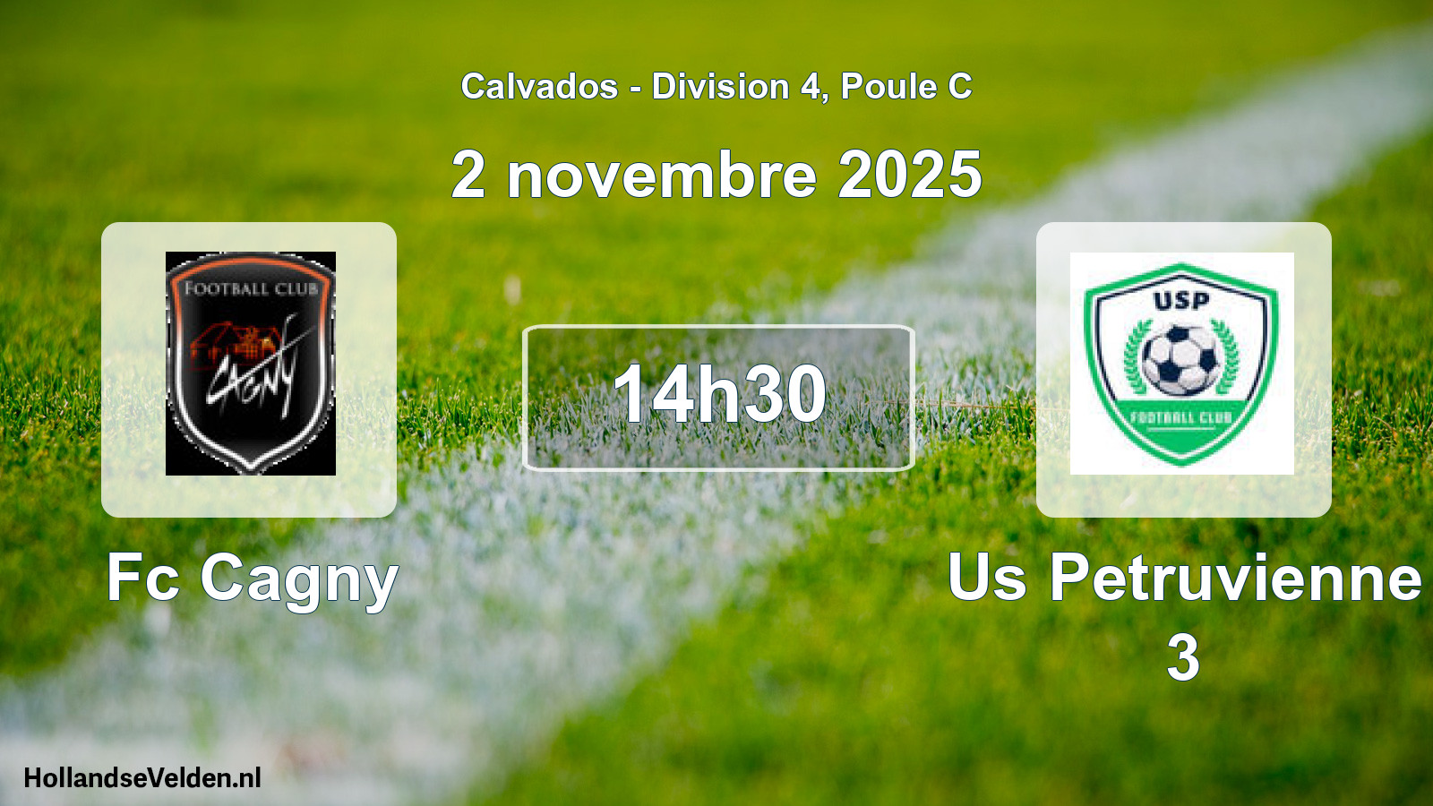 Geplande wedstrijd: Fc Cagny - Us Petruvienne 3 (2 november 2025)