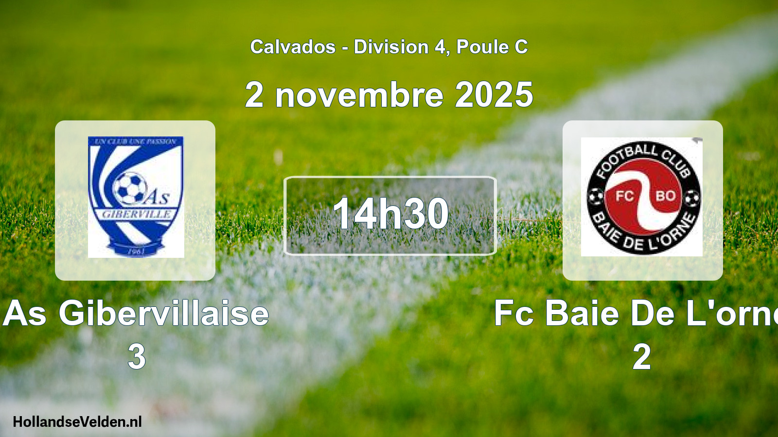 Geplande wedstrijd: As Gibervillaise 3 - Fc Baie De L'orne 2 (2 november 2025)