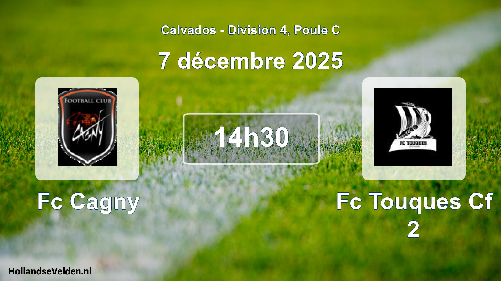 Geplande wedstrijd: Fc Cagny - Fc Touques Cf 2 (7 décembre 2025)
