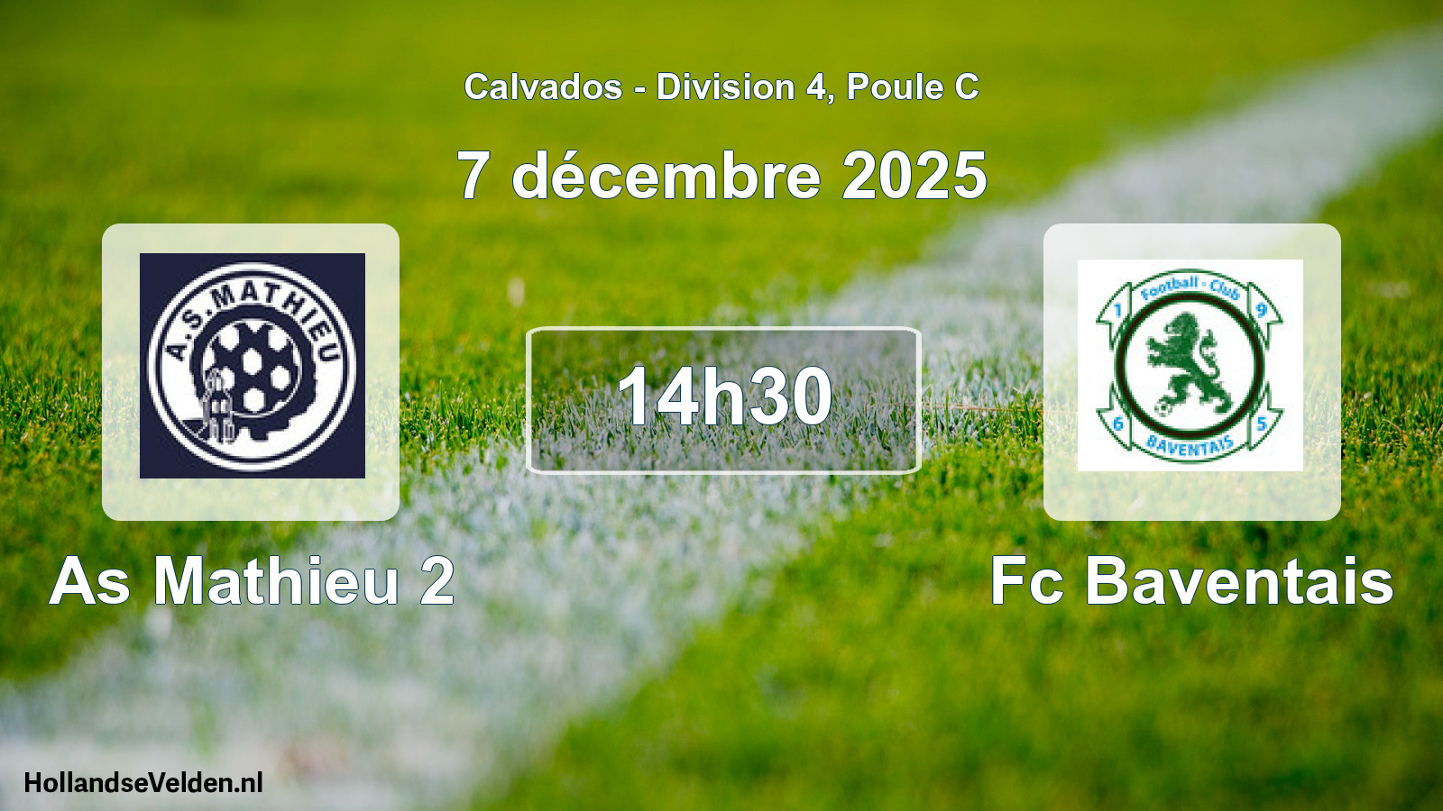 Geplande wedstrijd: As Mathieu 2 - Fc Baventais (7 december 2025)