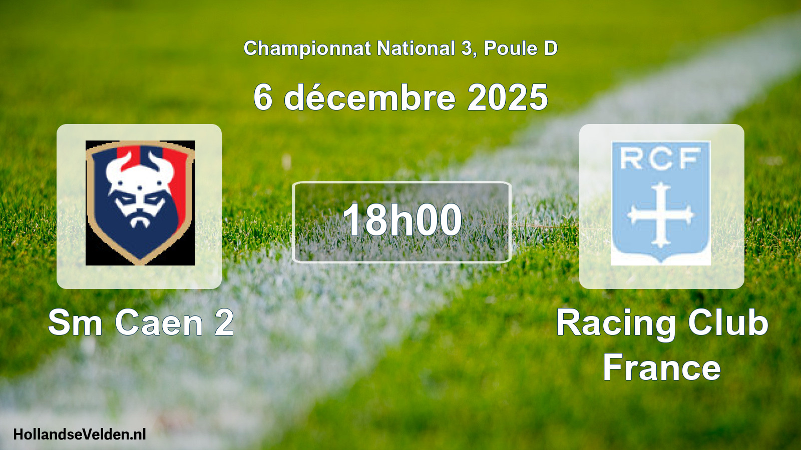 Geplande wedstrijd: Sm Caen 2 - Racing Club France (6 décembre 2025)