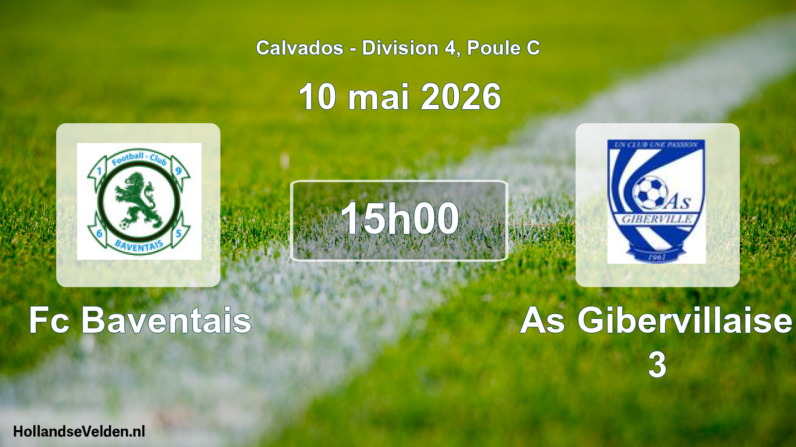 Geplande wedstrijd: Fc Baventais - As Gibervillaise 3 (10 mei 2026)