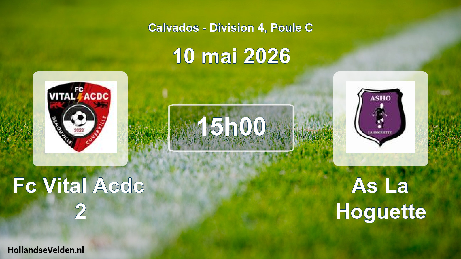 Geplande wedstrijd: Fc Vital Acdc 2 - As La Hoguette (10 mai 2026)