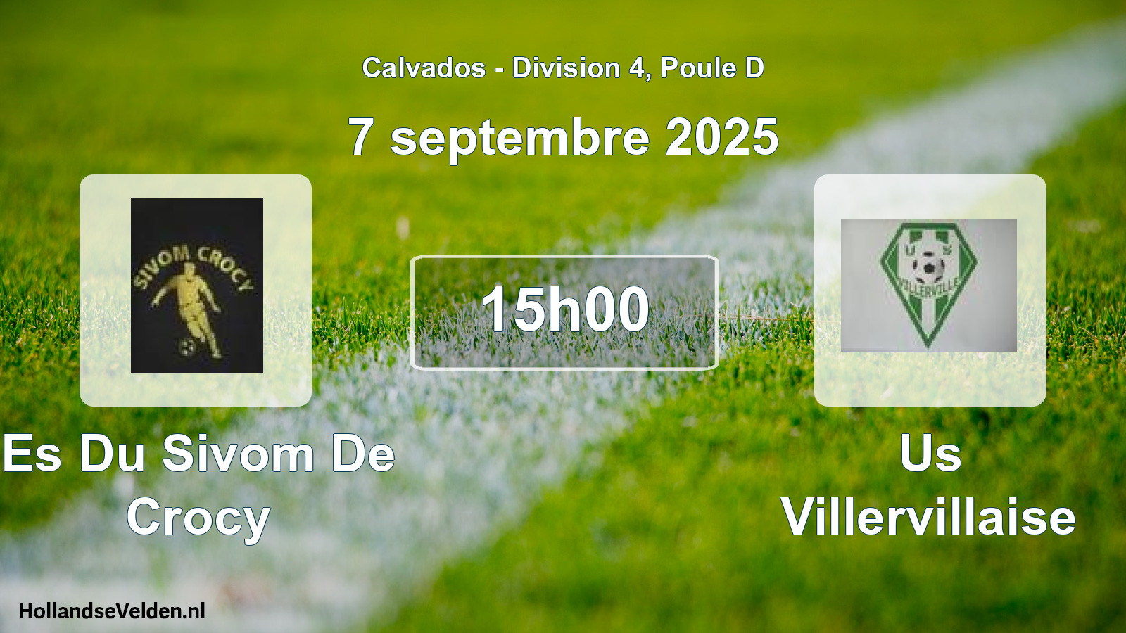 Scheduled Match: Es Du Sivom De Crocy - Us Villervillaise (7 September 2025)