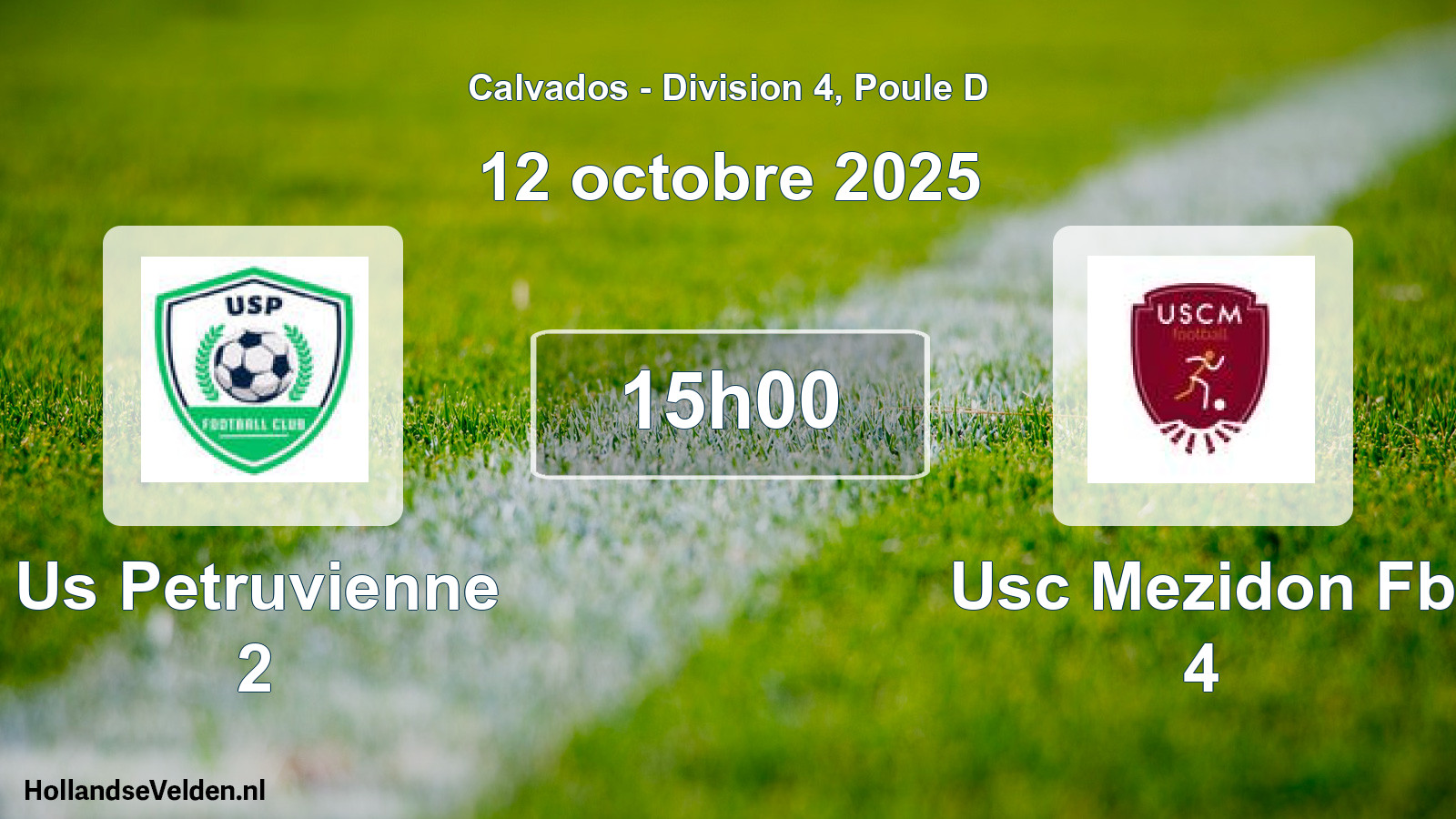 Scheduled Match: Us Petruvienne 2 - Usc Mezidon Fb 4 (12 October 2025)