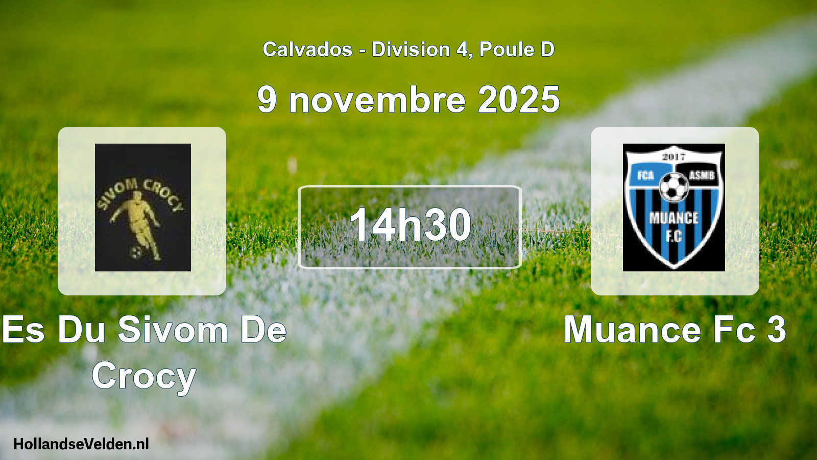Geplande wedstrijd: Es Du Sivom De Crocy - Muance Fc 3 (9 november 2025)