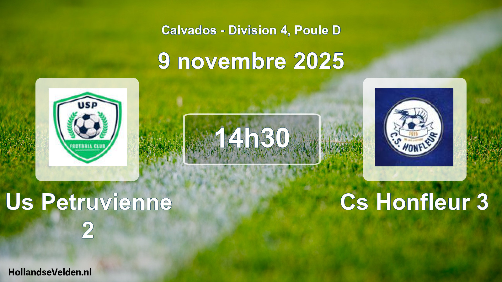 Geplande wedstrijd: Us Petruvienne 2 - Cs Honfleur 3 (9 novembre 2025)