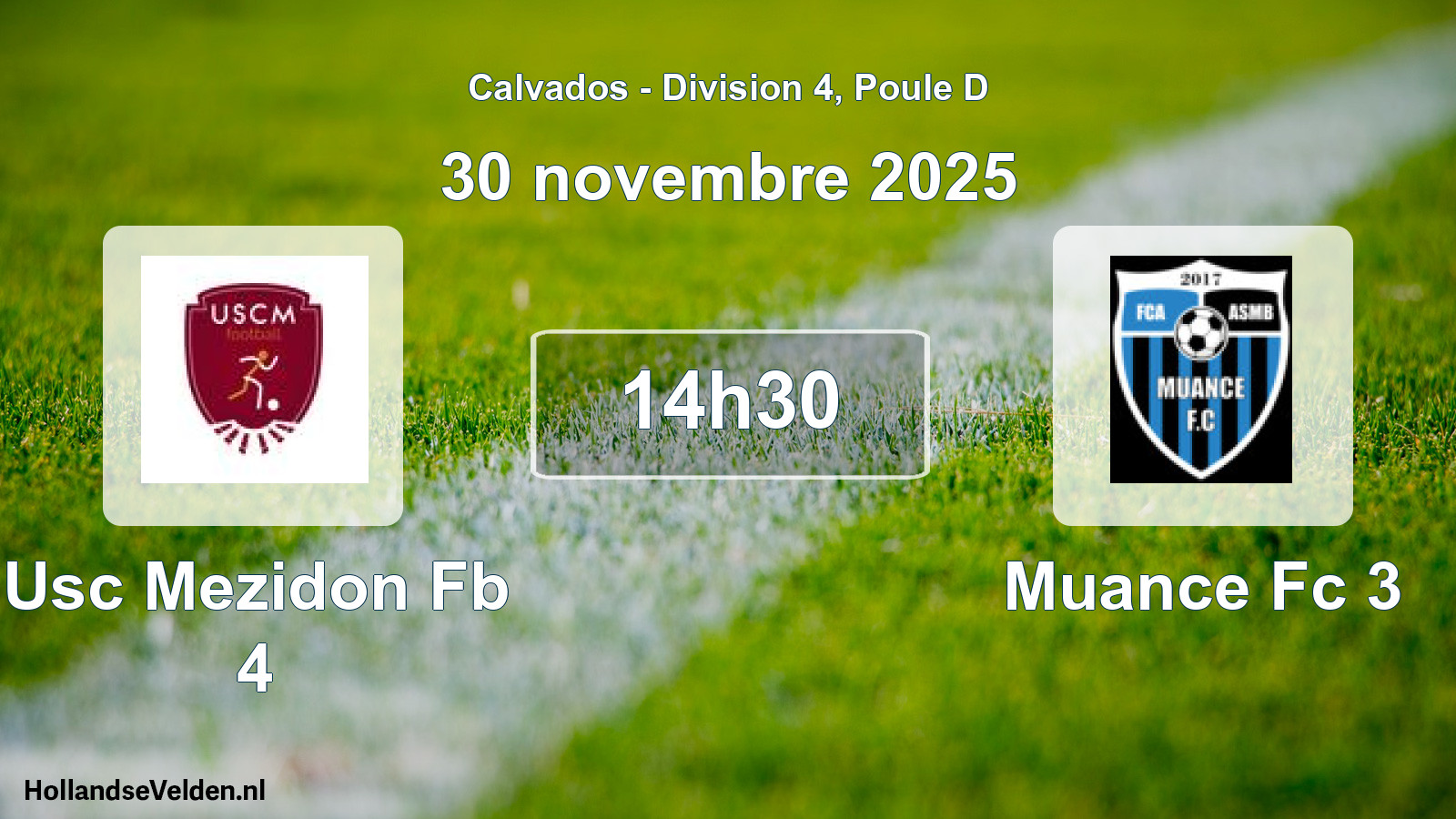 Geplande wedstrijd: Usc Mezidon Fb 4 - Muance Fc 3 (30 november 2025)