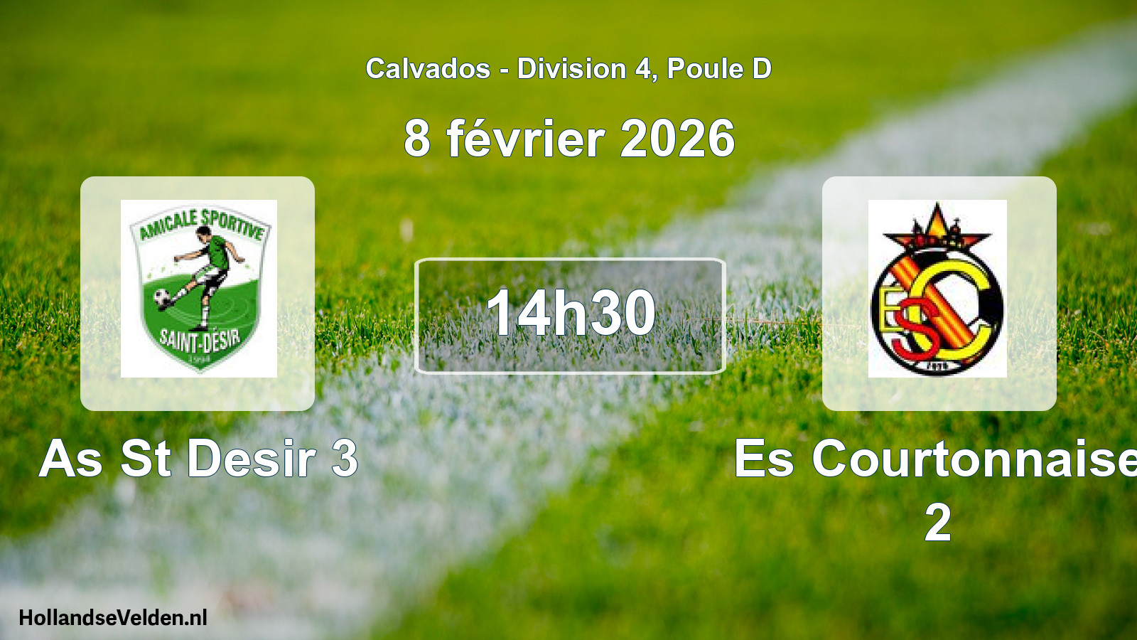 Geplande wedstrijd: As St Desir 3 - Es Courtonnaise 2 (8 février 2026)