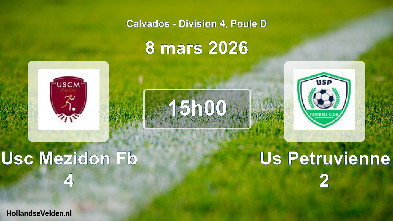 Scheduled Match: Usc Mezidon Fb 4 - Us Petruvienne 2 (8 March 2026)