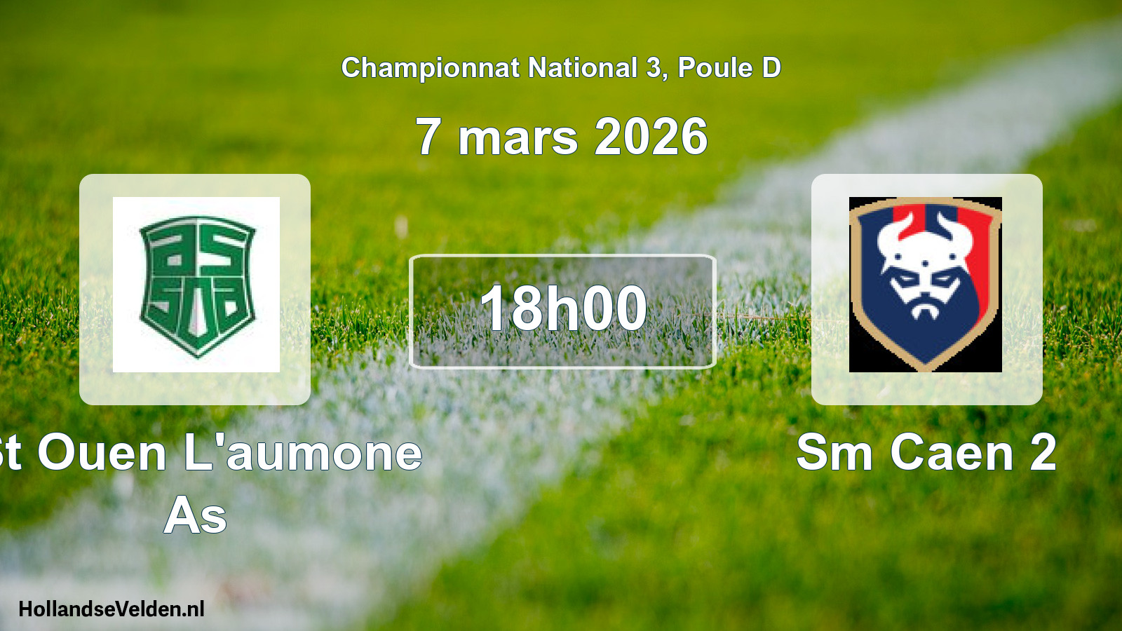 Scheduled Match: St Ouen L'aumone As - Sm Caen 2 (7 March 2026)