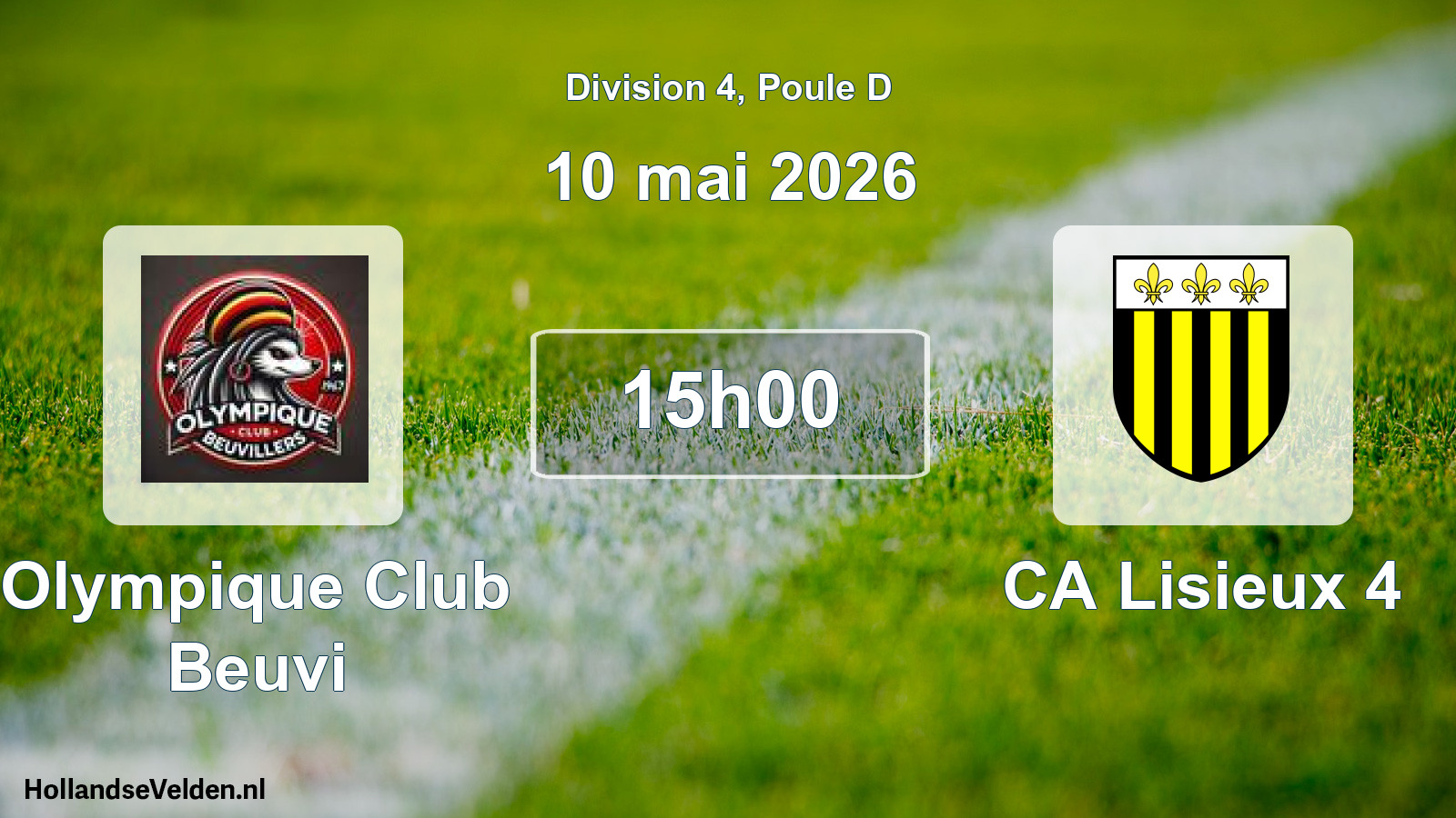 Geplande wedstrijd: Olympique Club Beuvi - CA Lisieux 4 (10 mei 2026)