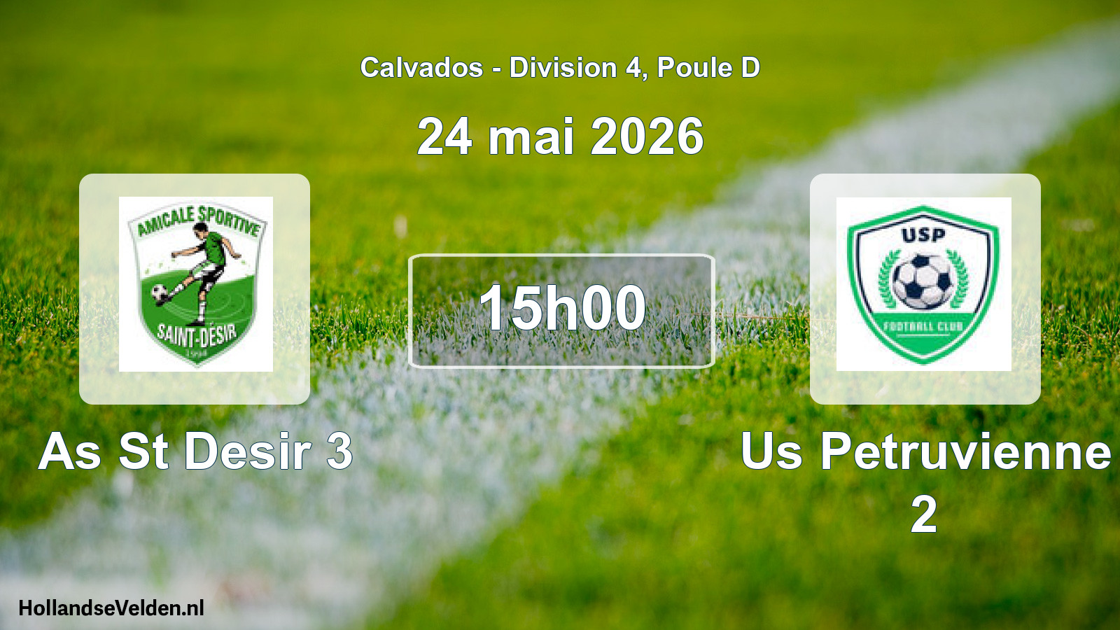 Geplande wedstrijd: As St Desir 3 - Us Petruvienne 2 (24 mei 2026)