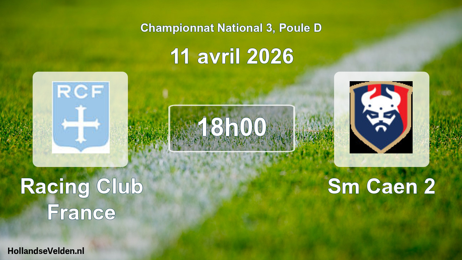 Geplande wedstrijd: Racing Club France - Sm Caen 2 (11 avril 2026)