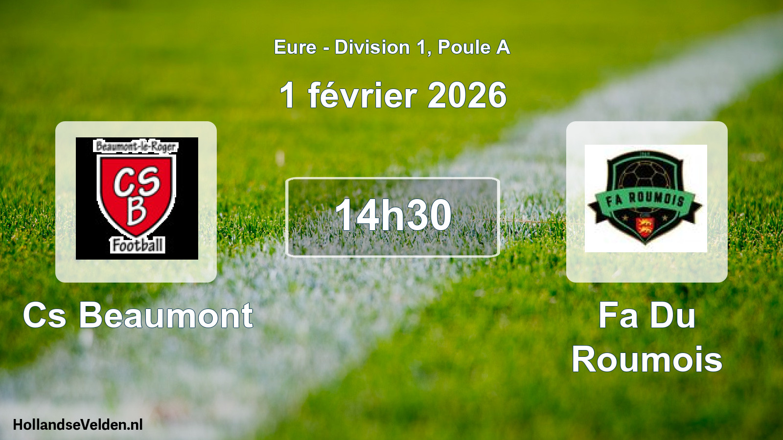 Geplande wedstrijd: Cs Beaumont - Fa Du Roumois (1 février 2026)