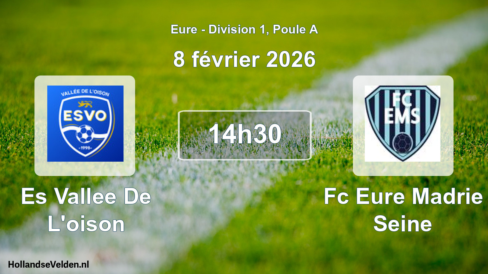 Geplande wedstrijd: Es Vallee De L'oison - Fc Eure Madrie Seine (8 februari 2026)