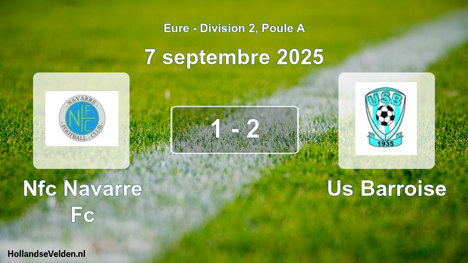 Gespeelde wedstrijd: Nfc Navarre Fc - Us Barroise 1 - 2 (7 septembre 2025)