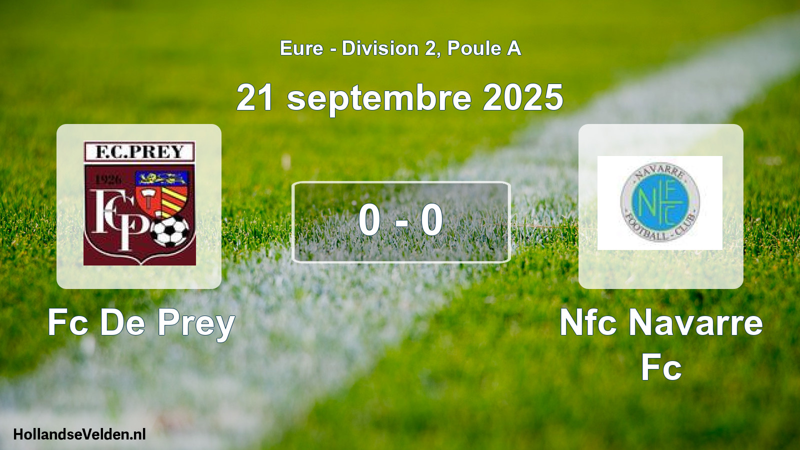 Gespeelde wedstrijd: Fc De Prey - Nfc Navarre Fc 0 - 0 (21 september 2025)