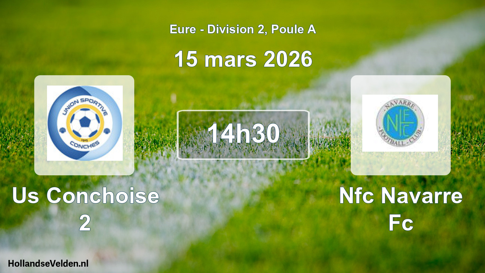 Geplande wedstrijd: Us Conchoise 2 - Nfc Navarre Fc (15 mars 2026)