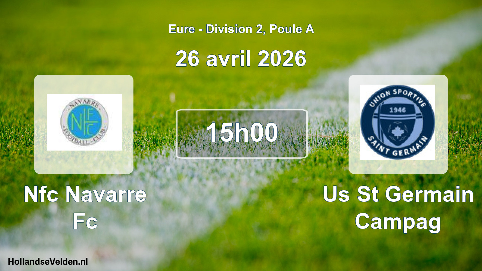 Geplande wedstrijd: Nfc Navarre Fc - Us St Germain Campag (26 avril 2026)