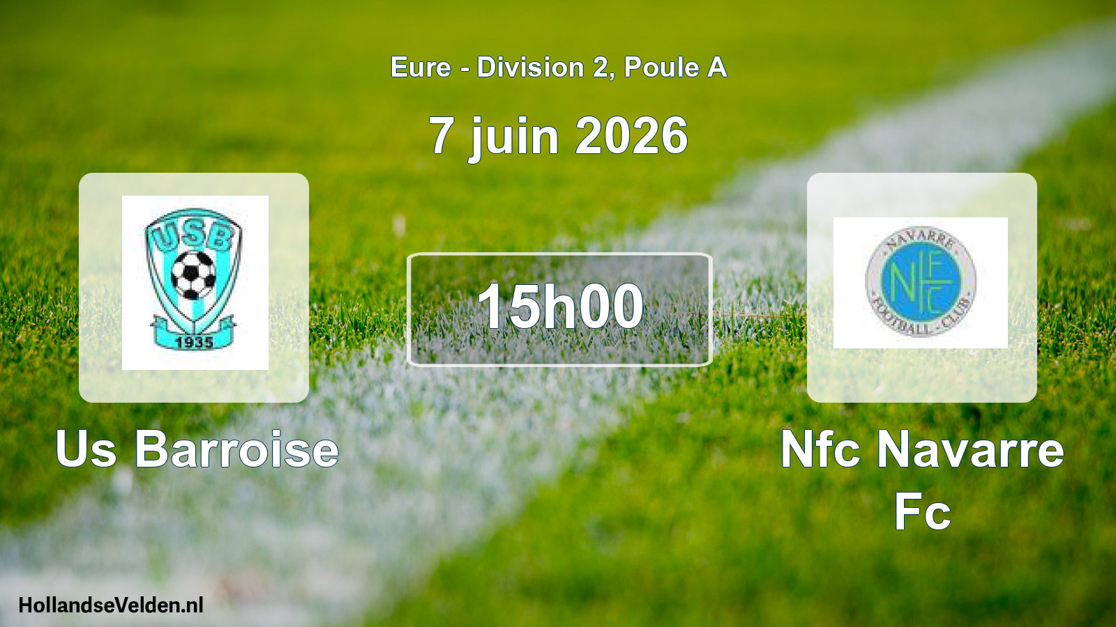 Geplande wedstrijd: Us Barroise - Nfc Navarre Fc (7 juin 2026)