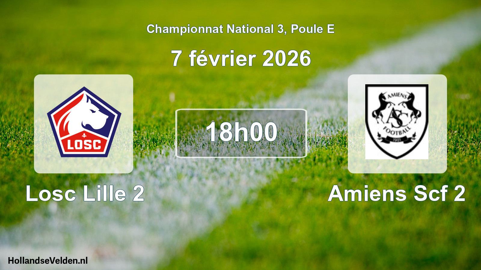 Geplande wedstrijd: Losc Lille 2 - Amiens Scf 2 (7 février 2026)