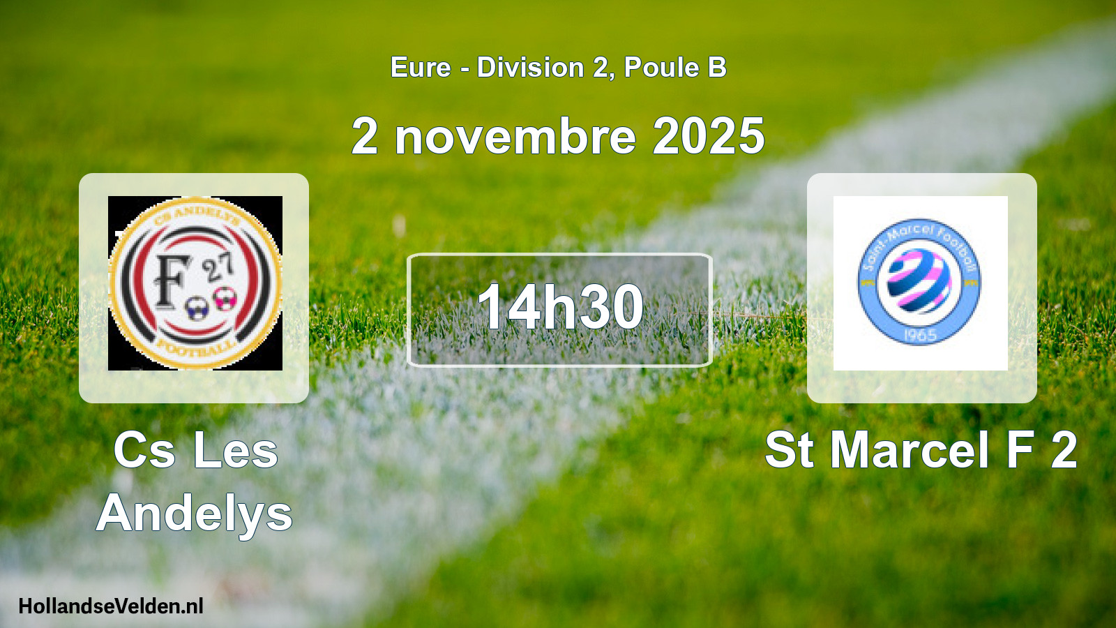 Geplande wedstrijd: Cs Les Andelys - St Marcel F 2 (2 novembre 2025)