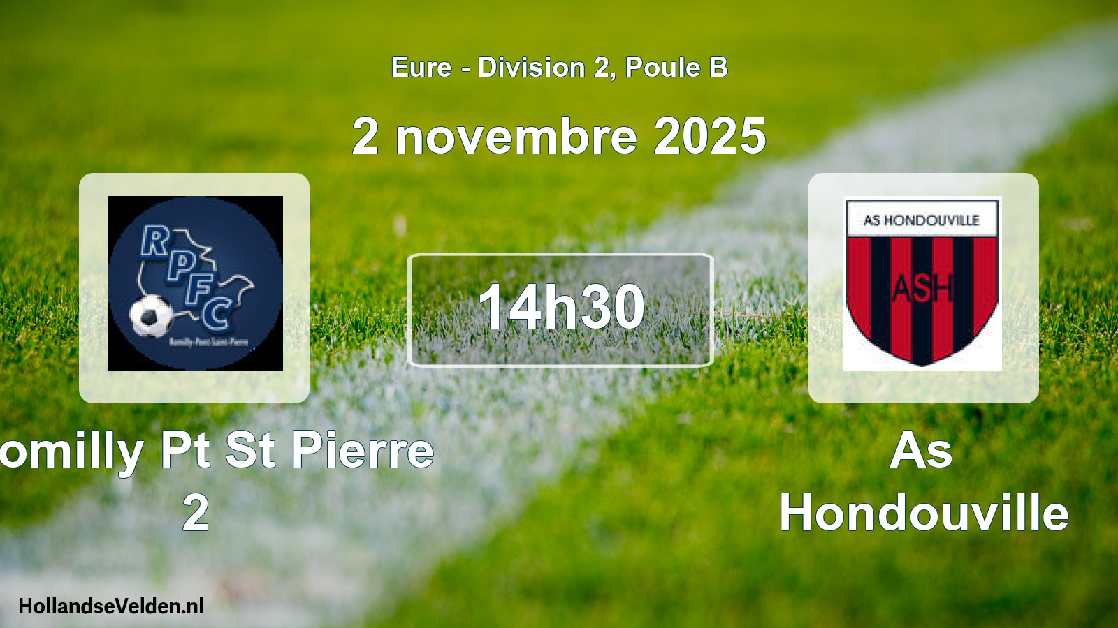 Geplande wedstrijd: Romilly Pt St Pierre 2 - As Hondouville (2 november 2025)
