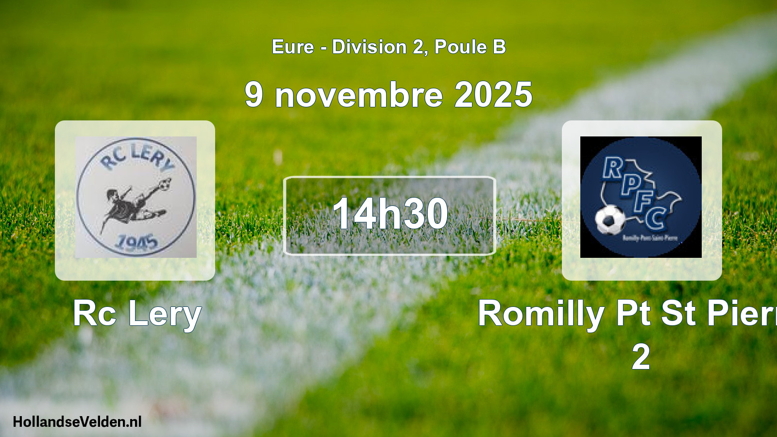 Scheduled Match: Rc Lery - Romilly Pt St Pierre 2 (9 November 2025)