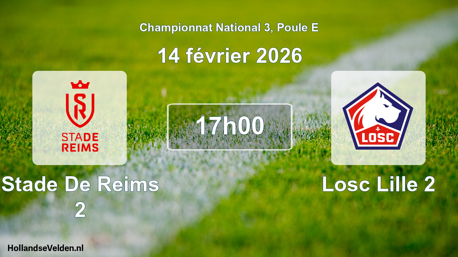 Geplande wedstrijd: Stade De Reims 2 - Losc Lille 2 (14 février 2026)