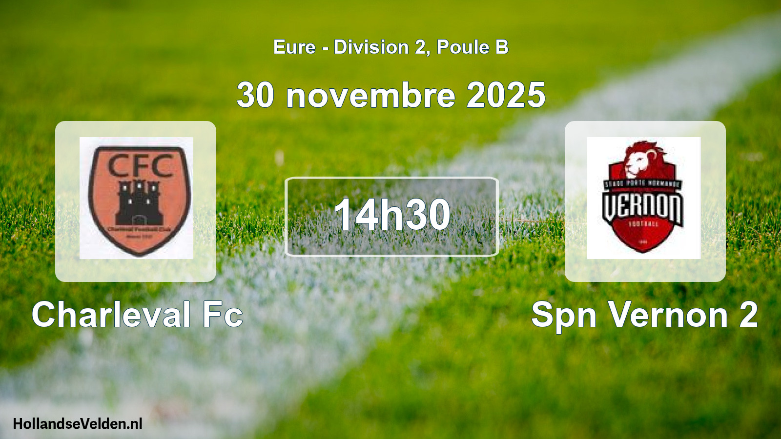 Geplande wedstrijd: Charleval Fc - Spn Vernon 2 (30 novembre 2025)