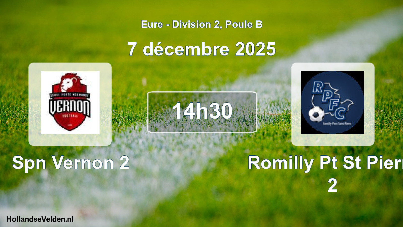 Geplande wedstrijd: Spn Vernon 2 - Romilly Pt St Pierre 2 (7 december 2025)