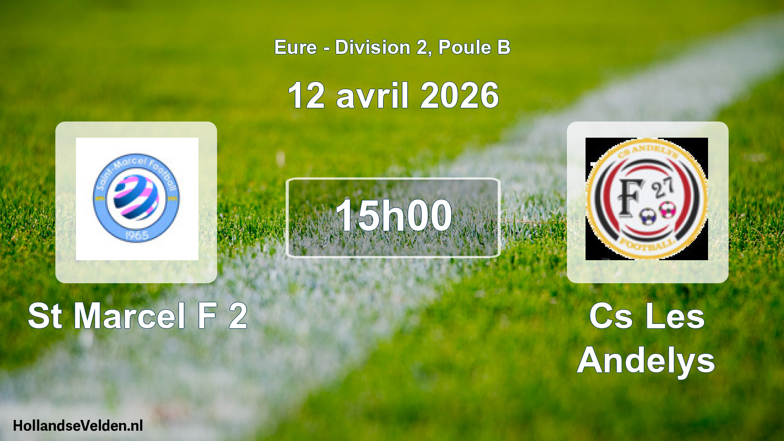 Geplande wedstrijd: St Marcel F 2 - Cs Les Andelys (12 april 2026)