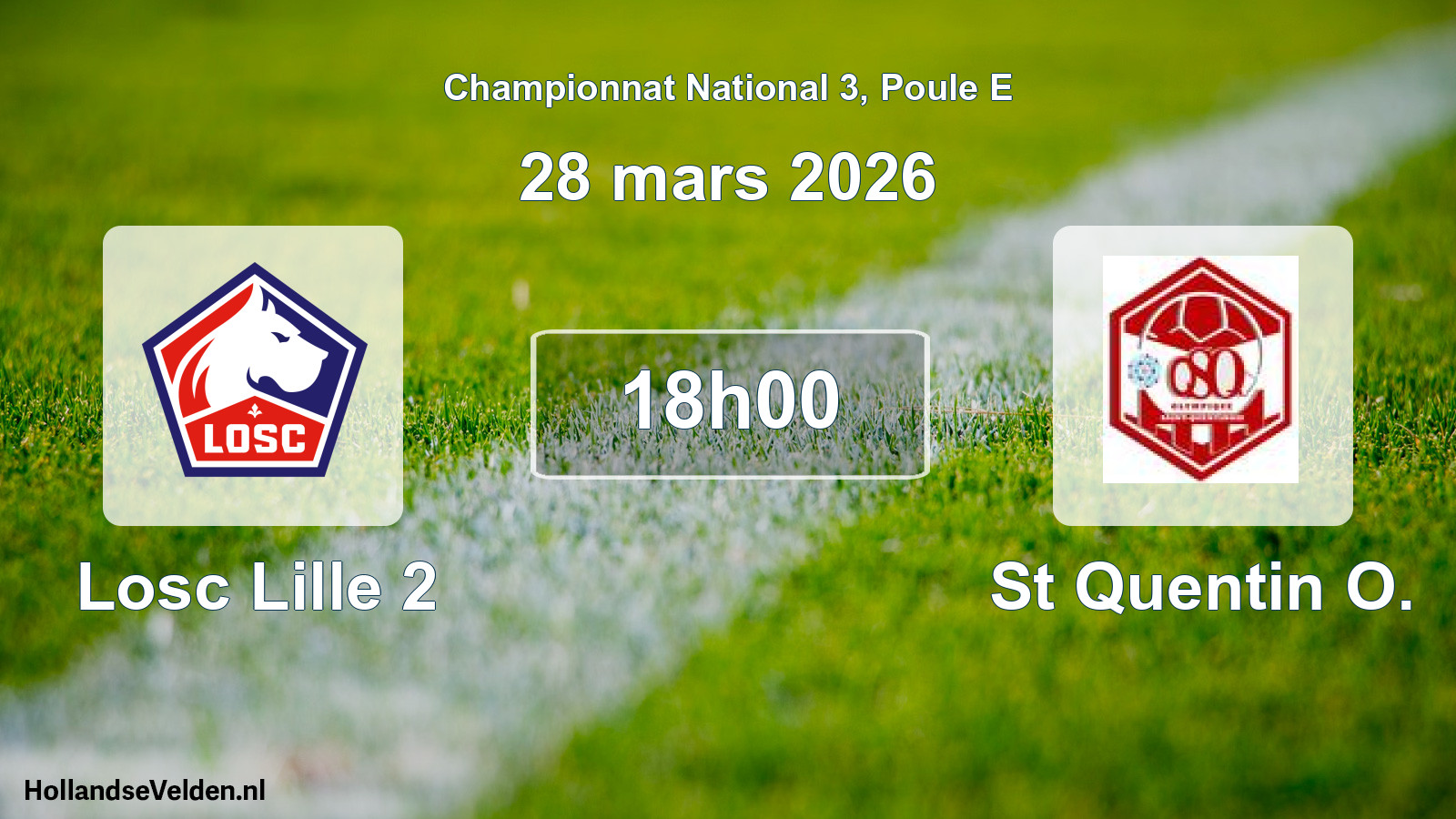 Scheduled Match: Losc Lille 2 - St Quentin O. (28 March 2026)