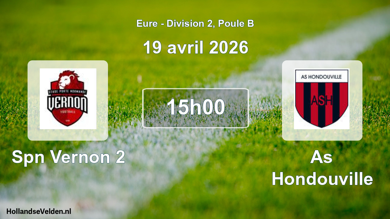 Scheduled Match: Spn Vernon 2 - As Hondouville (19 April 2026)