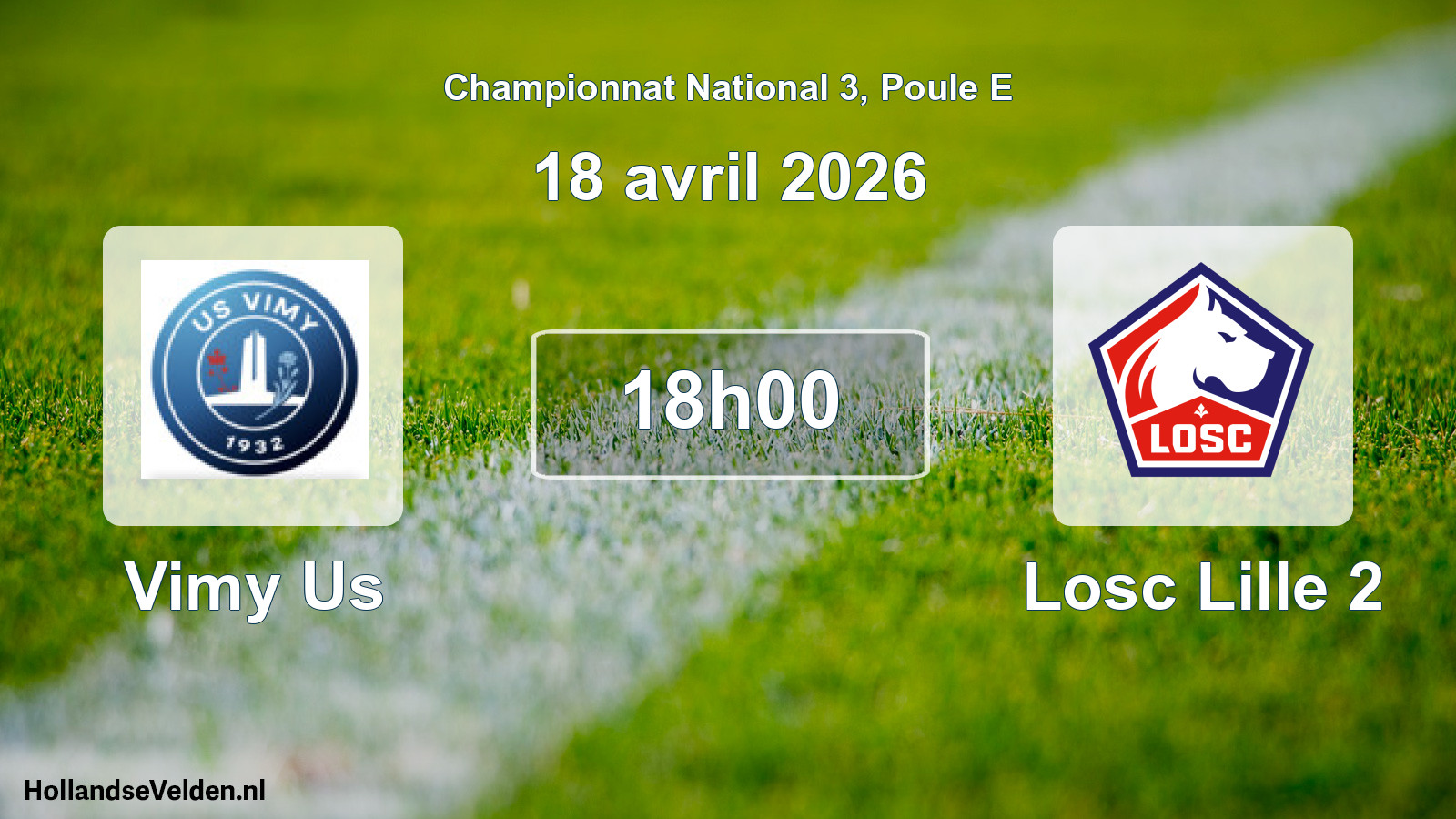 Scheduled Match: Vimy Us - Losc Lille 2 (18 April 2026)