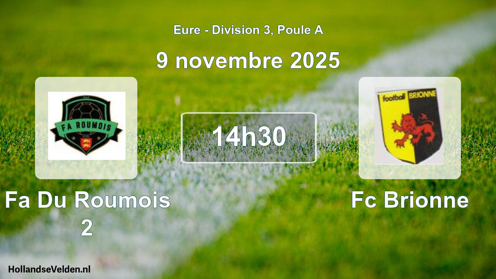 Scheduled Match: Fa Du Roumois 2 - Fc Brionne (9 November 2025)