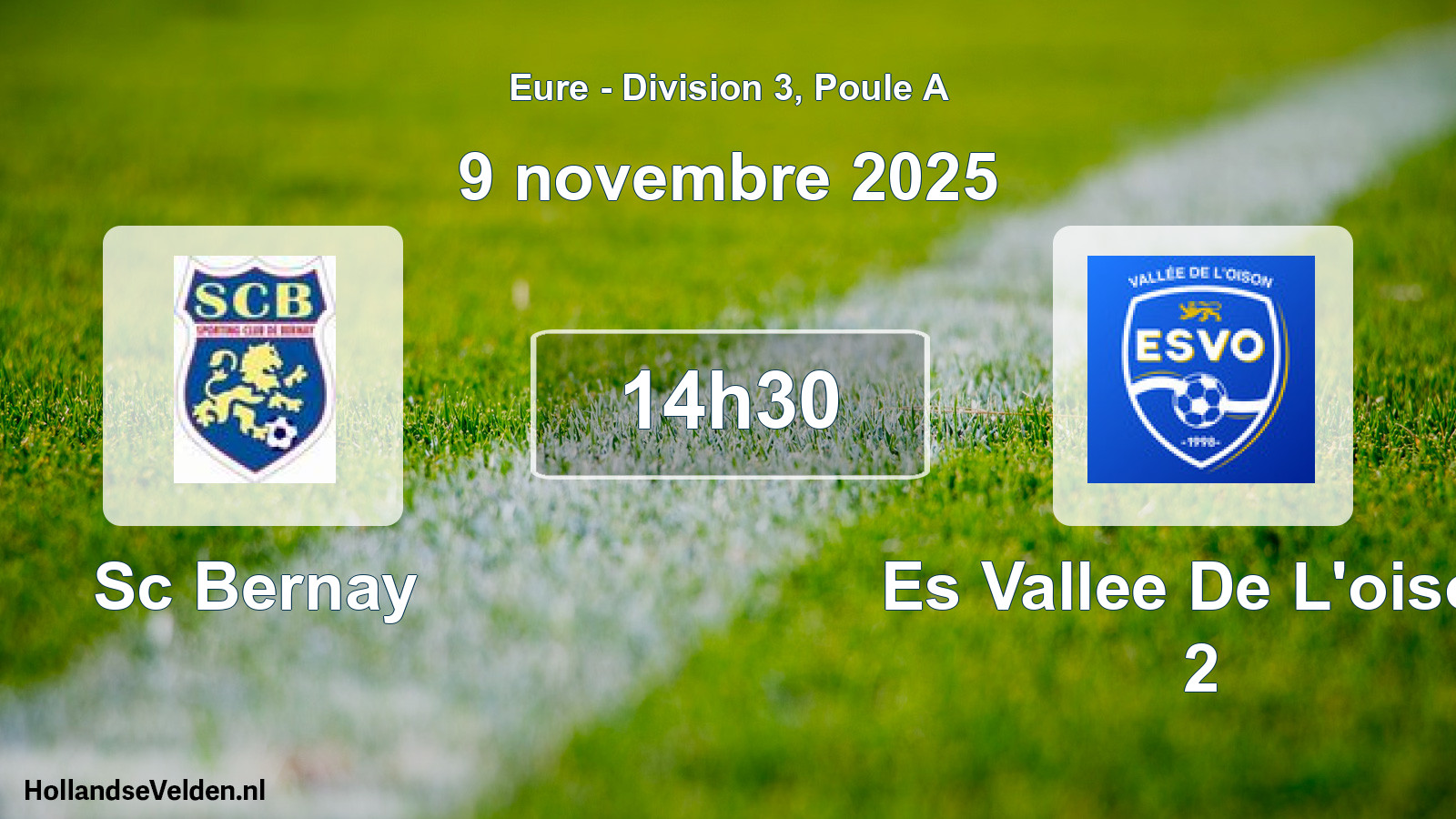 Scheduled Match: Sc Bernay - Es Vallee De L'oison 2 (9 November 2025)