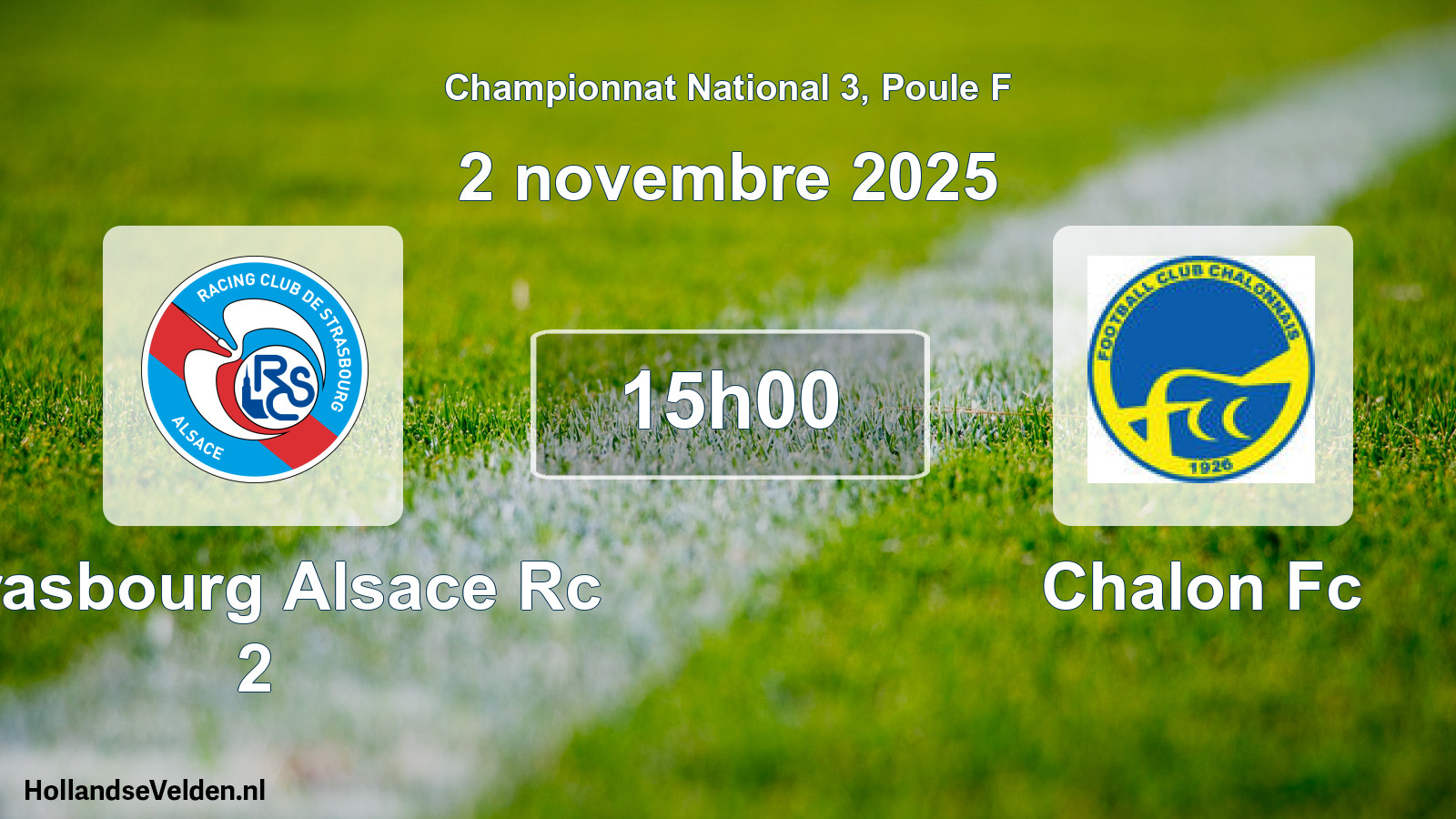 Scheduled Match: Strasbourg Alsace Rc 2 - Chalon Fc (2 November 2025)