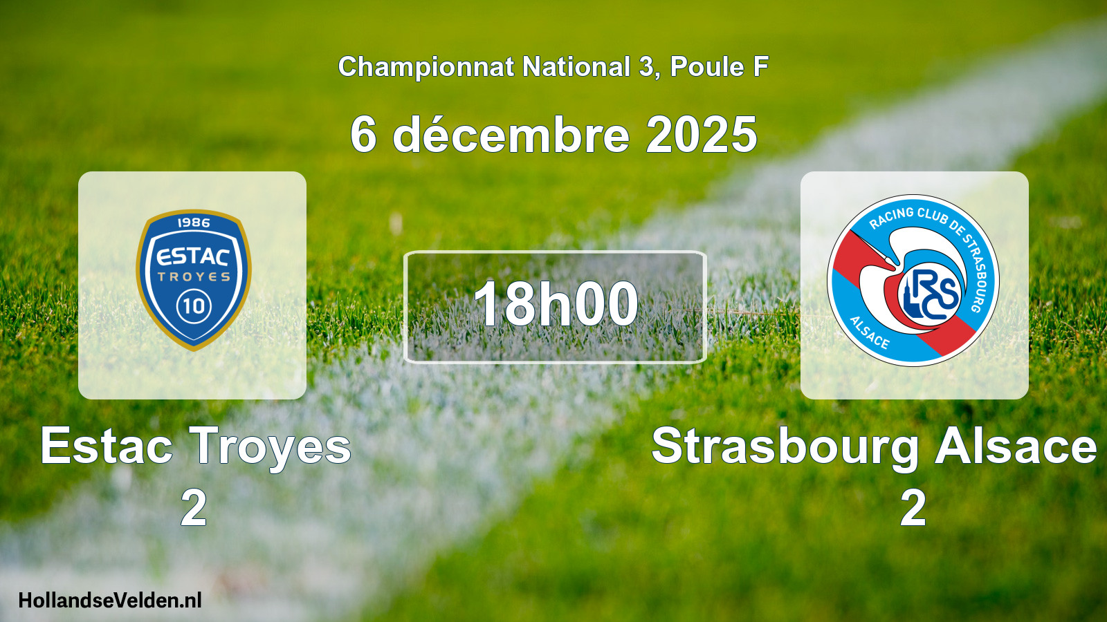 Geplande wedstrijd: Estac Troyes 2 - Strasbourg Alsace Rc 2 (6 décembre 2025)