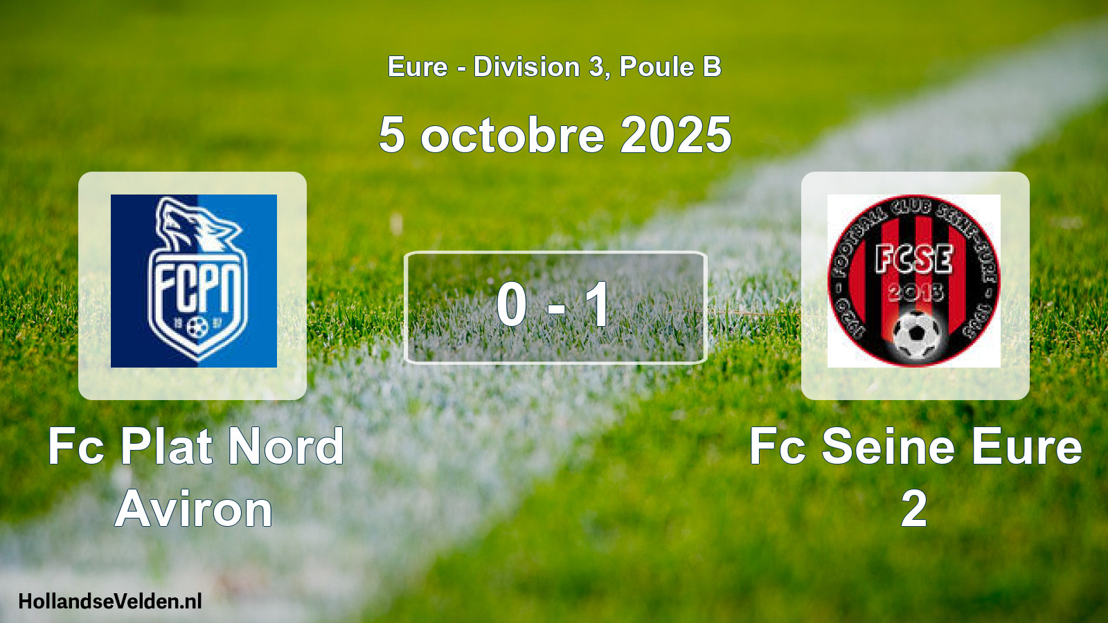 Gespeelde wedstrijd: Fc Plat Nord Aviron - Fc Seine Eure 2 0 - 1 (5 octobre 2025)