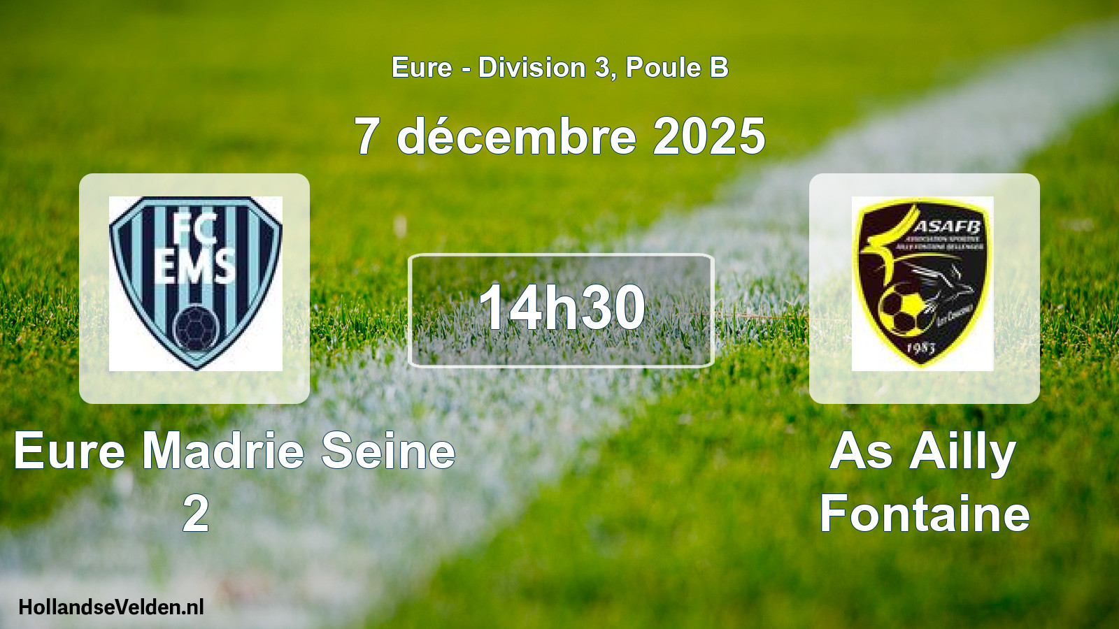 Scheduled Match: Fc Eure Madrie Seine 2 - As Ailly Fontaine (7 December 2025)