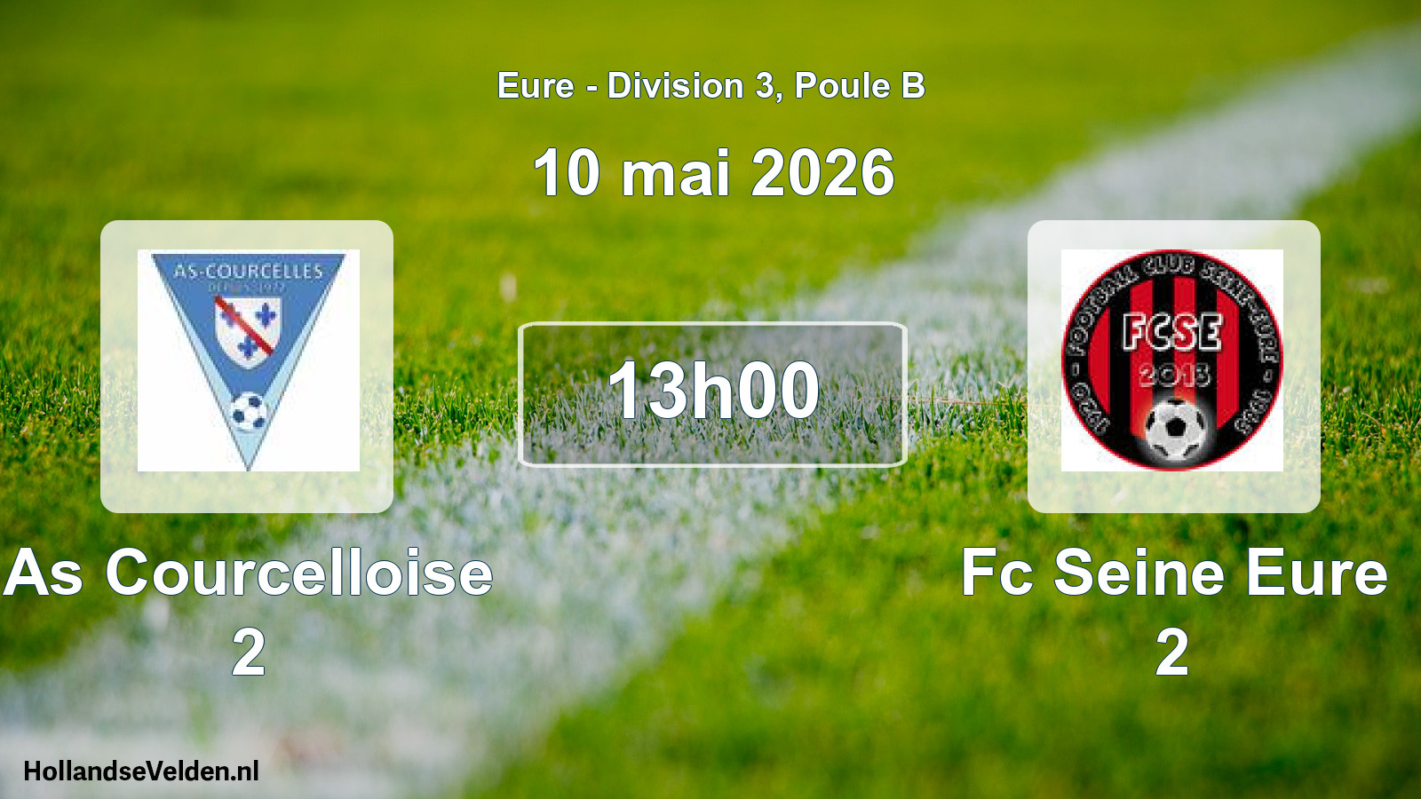 Scheduled Match: As Courcelloise 2 - Fc Seine Eure 2 (10 May 2026)