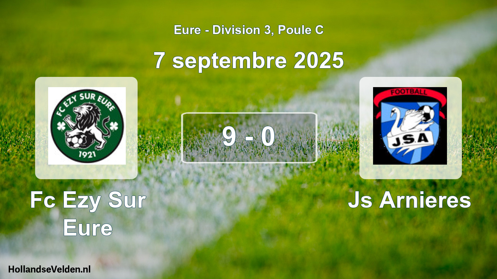 Total number of matches played: Fc Ezy Sur Eure - Js Arnieres 9 - 0 (7 September 2025)