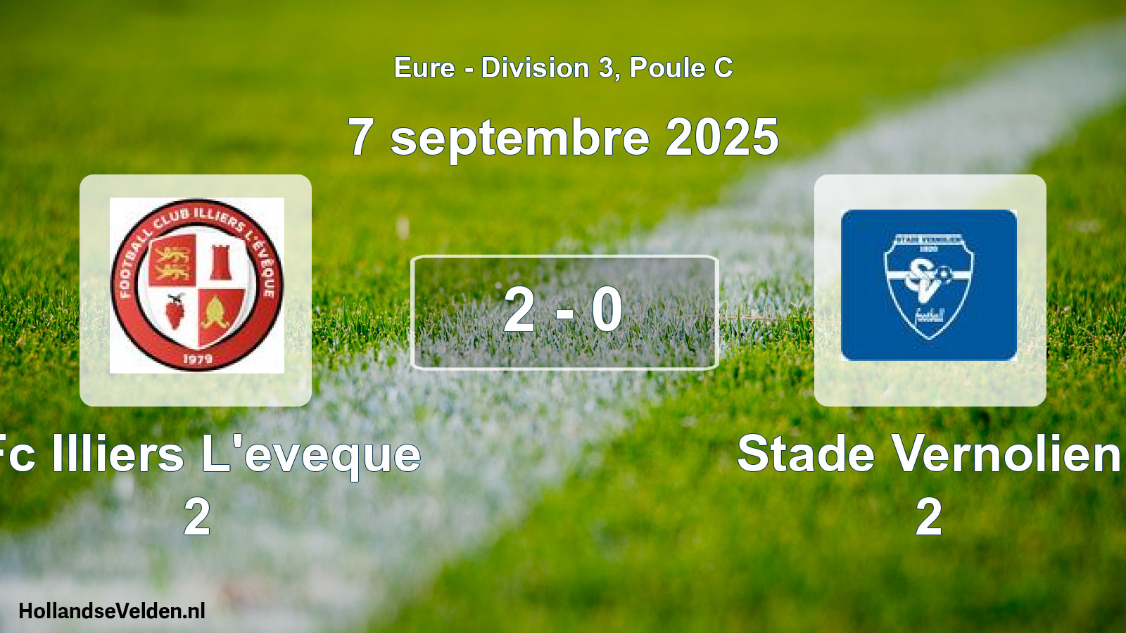 Total number of matches played: Fc Illiers L'eveque 2 - Stade Vernolien 2 2 - 0 (7 September 2025)