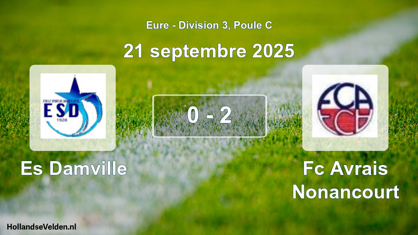 Total number of matches played: Es Damville - Fc Avrais Nonancourt 0 - 2 (21 September 2025)