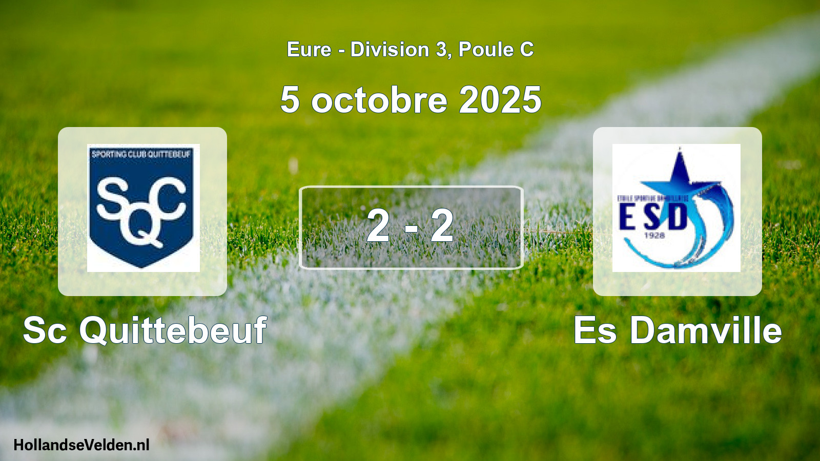 Gespeelde wedstrijd: Sc Quittebeuf - Es Damville 2 - 2 (5 oktober 2025)