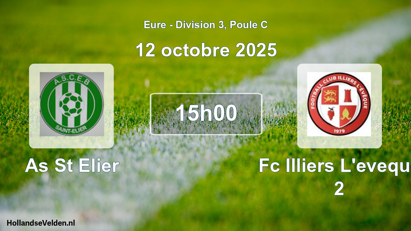 Geplande wedstrijd: As St Elier - Fc Illiers L'eveque 2 (12 octobre 2025)