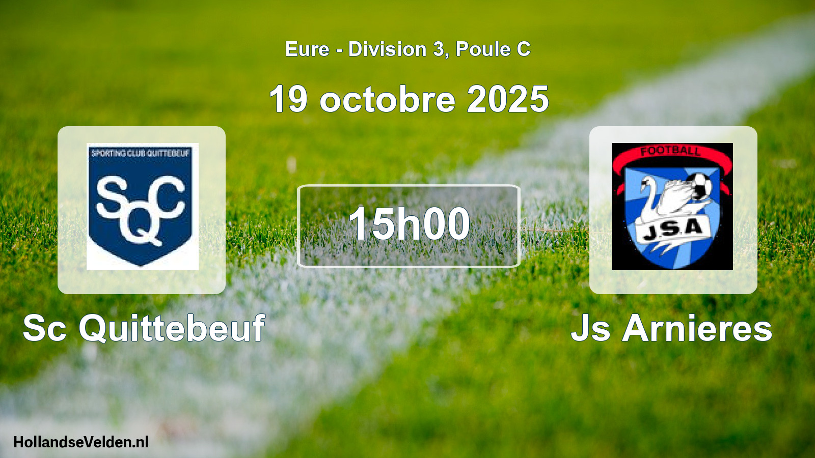 Scheduled Match: Sc Quittebeuf - Js Arnieres (19 October 2025)
